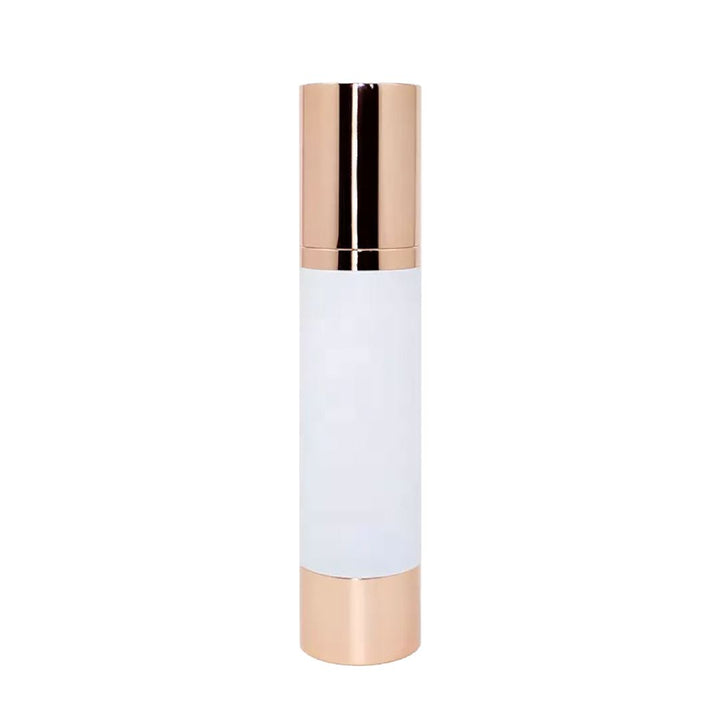 White Airless Bottle – Rose Gold Cap (From Rose Gold Collection)