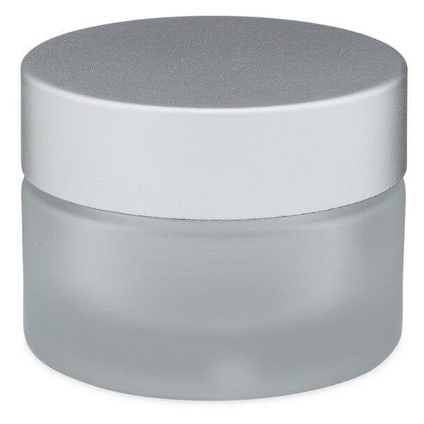 Frosted Acrylic Jar Matte Silver Cap (From Luxembourg Collection)