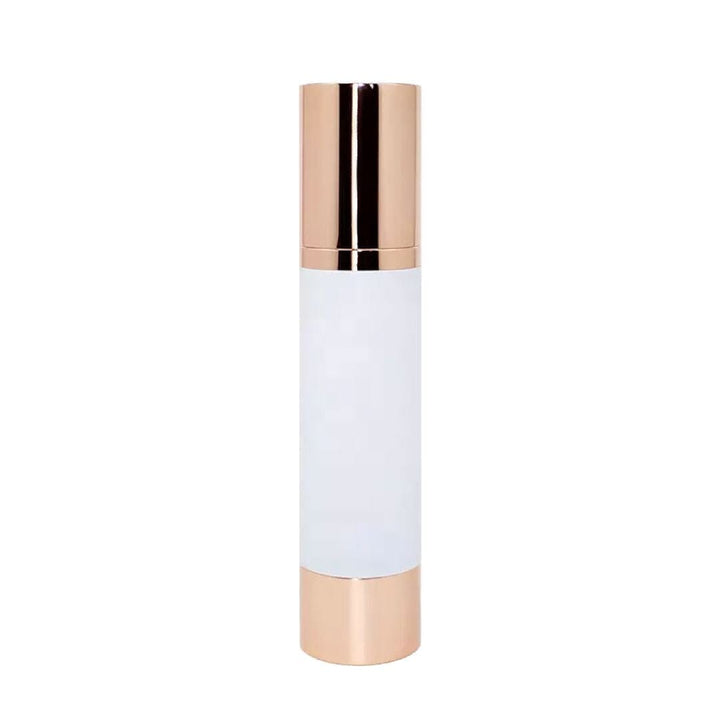 White Airless Bottle - Rose Gold Cap (From Rose Gold Collection)
