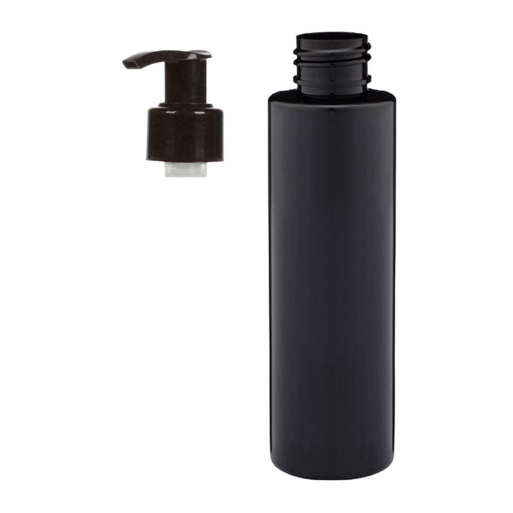 Black Plastic Bottle With Black Pump