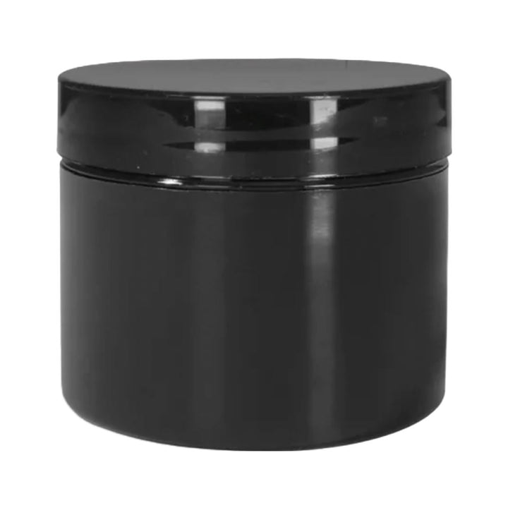 Black Double Wall Plastic Jar - Black Cap