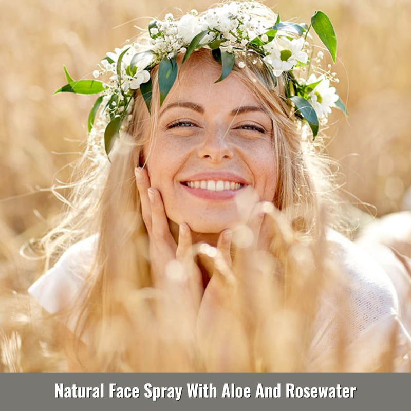 Natural Face Spray With Aloe And Rosewater - Natural Makeup Setting Spray