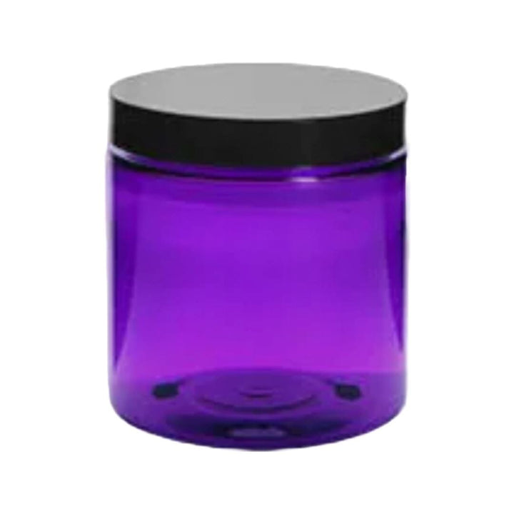 Purple Plastic Jar With Black Cap