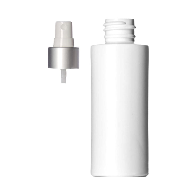 Cylinder Round HDPE White Bottle With Silver Sprayer