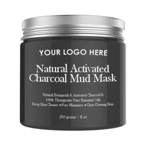 Natural Mud Mask With Activated Charcoal - With Tea Tree Oil - Top Amazon Seller - Image 1
