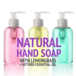 Natural Uplifting Hand Soap With Lemongrass + Vetiver Essential Oil - Image 1